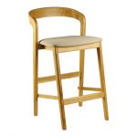 Дизайнерський стильний стілець напівбарний Floki New натуральний дуб, преміум, ручна робота