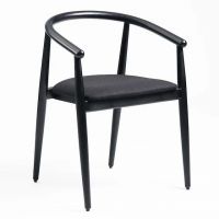 Дизайнерський стильний стілець Mamont чорний / Braid 3020, преміум, ручна робота