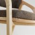 Дизайнерське стильне крісло Otis натуральний ясен / Anthology 7 Mocca, преміум, ручна робота