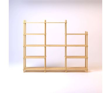 Дизайнерська стильна полиця Dao 11 натуральний дуб, преміум, ручна робота