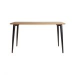 Дизайнерский стильный стол Dan 140 х 80 натуральный дуб/черный, премиум, ручная работа