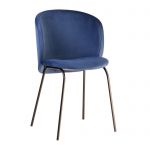 Стул дизайнерский Lilo (Лило) синий вельвет
