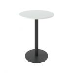 Дизайнерский стильный стол Soul light d-60 черный металл/белый ДСП (текстура), премиум, ручная работа