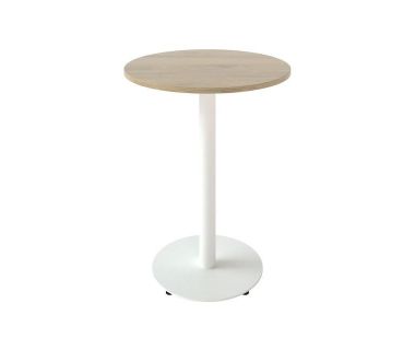 Дизайнерський стильний стіл Soul light d-70 білий метал / дуб ДСП (текстура), преміум, ручна робота