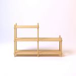 Дизайнерська стильна полиця Dao 4 натуральний дуб, преміум, ручна робота