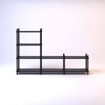 Дизайнерська стильна полиця Dao 7 чорний дуб, преміум, ручна робота