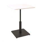 Дизайнерский стильный стол Ibiza Soft light 60x60 черный металл/белый ДСП (текстура), премиум, ручная работа