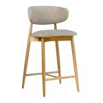 Стул деревянный дизайнерский полубарный Panda New (Панда Нью) натуральный / Hevia 207.09