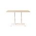 Дизайнерский стильный стол Ibiza Soft Double light 120x70 белый металл/дуб ДСП (текстура), премиум, ручная работа
