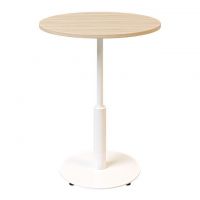 Дизайнерський стильний стіл Ibiza R light d-60 білий метал / дуб ДСП (текстура), преміум, ручна робота