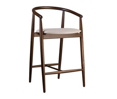 Стул деревянный дизайнерский полубарный Mamont (Мамонт) черный орех / Superior 02