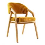 Дизайнерське стильне крісло Otis натуральний дуб / Blogger 10, преміум, ручна робота