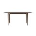 Стіл розкладний дизайнерський Silva (Сільва) з дерева 130+40 x 80 темний горіх