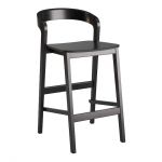 Стілець дерев'яний дизайнерський напівбарний Floki (Флокі) New чорний твердий