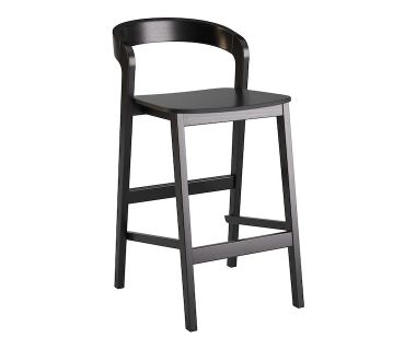 Стілець дерев'яний дизайнерський напівбарний Floki (Флокі) New чорний твердий