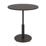 Дизайнерский стильный стол Ibiza R light d-70 черный металл/черный ДСП (текстура), премиум, ручная работа