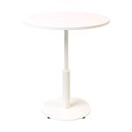 Дизайнерский стильный стол Ibiza R light d-70 белый металл/белый ДСП (текстура), премиум, ручная работа