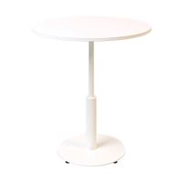 Дизайнерский стильный стол Ibiza R light d-70 белый металл/белый ДСП (текстура), премиум, ручная работа