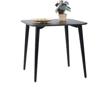 Дизайнерський стильний стіл Dan 80 х 80 чорний, преміум, ручна робота