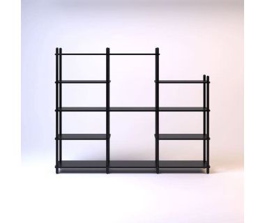 Дизайнерська стильна полиця Dao 11 чорний дуб, преміум, ручна робота