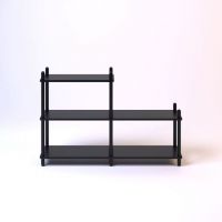 Дизайнерська стильна полиця Dao 4 чорний дуб, преміум, ручна робота