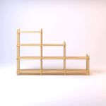 Дизайнерская стильная полка Dao 8 натуральный дуб, премиум, ручная работа