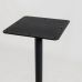Дизайнерский стильный стол Ibiza Soft light 60x60 черный металл/черный ДСП (текстура), премиум, ручная работа