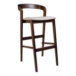 Дизайнерський стильний стілець барний Floki New темний горіх, преміум, ручна робота