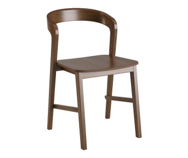 Стілець дерев'яний дизайнерський Floki (Флокі) New темний горіх твердий