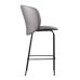 Стілець дизайнерський напівбарний Lilo (Ліло) сіра екошкіра