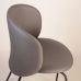 Стілець дизайнерський напівбарний Lilo (Ліло) сіра екошкіра