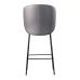 Стілець дизайнерський напівбарний Lilo (Ліло) сіра екошкіра