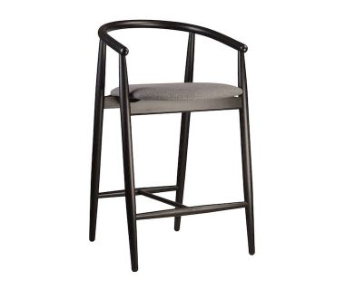 Стілець дерев'яний дизайнерський напівбарний Mamont (Мамонт) чорний / Austin 19