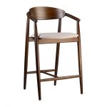 Стул деревянный дизайнерский полубарный Mamont (Мамонт) semi-soft темный орех / Superior 02