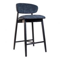 Дизайнерский стильный полубарный стул Panda черный, премиум, ручная работа