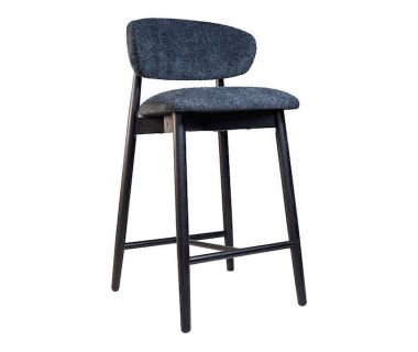 Дизайнерский стильный полубарный стул Panda черный, премиум, ручная работа