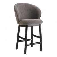 Стілець дерев'яний дизайнерський напівбарний Stitch (Стіч) чорний / Vouge 16