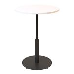 Дизайнерский стильный стол Ibiza R light d-60 черный металл/белый ДСП (текстура), премиум, ручная работа