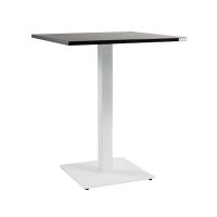 Дизайнерский стильный стол Tetra light 60 х 60 белый металл/черное ДСП (текстура), премиум, ручная работа