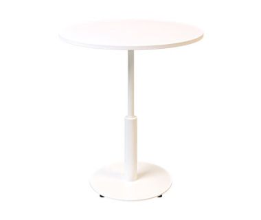 Дизайнерський стильний стіл Ibiza R light d-70 білий метал / білий ДСП (текстура), преміум, ручна робота