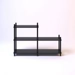 Дизайнерська стильна полиця Dao 4 чорний дуб, преміум, ручна робота