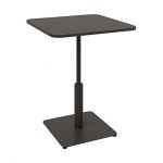 Дизайнерский стильный стол Ibiza Soft light 60x60 черный металл/черный ДСП (текстура), премиум, ручная работа