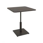 Дизайнерский стильный стол Ibiza Soft light 70x70 черный металл/черный ДСП (текстура), премиум, ручная работа