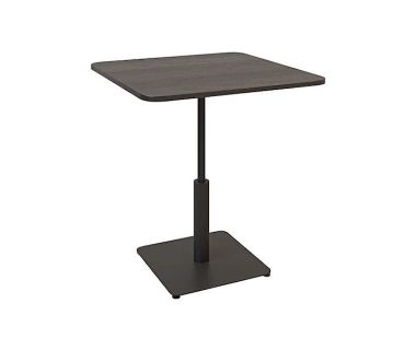 Дизайнерський стильний стіл Ibiza Soft light 70x70 чорний метал / чорний ДСП (текстура), преміум, ручна робота