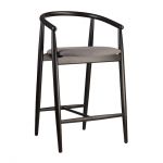 Стул деревянный дизайнерский полубарный Mamont (Мамонт) черный / Austin 19