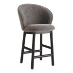 Стілець дерев'яний дизайнерський напівбарний Stitch (Стіч) чорний / Vouge 16