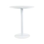 Дизайнерский стильный стол Soul light d-70 белый металл/белый ДСП (текстура), премиум, ручная работа