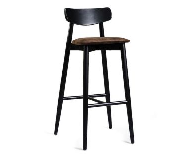 Дизайнерский стильный барный стул Dan черный, премиум, ручная работа