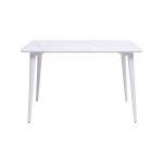 Дизайнерский стильный стол Dan 120 х 80 HPL Arpa 3346 Ker/белый, премиум, ручная работа