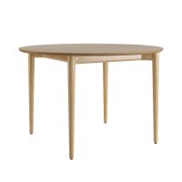 Стіл розкладний дизайнерський Silva (Сільва) з дерева d-120+40 натуральний ясен